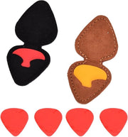 Due Custodie per Plettro in Pelle per Chitarra Acustica o Elettrica Accessori - Plettro e Sticker.