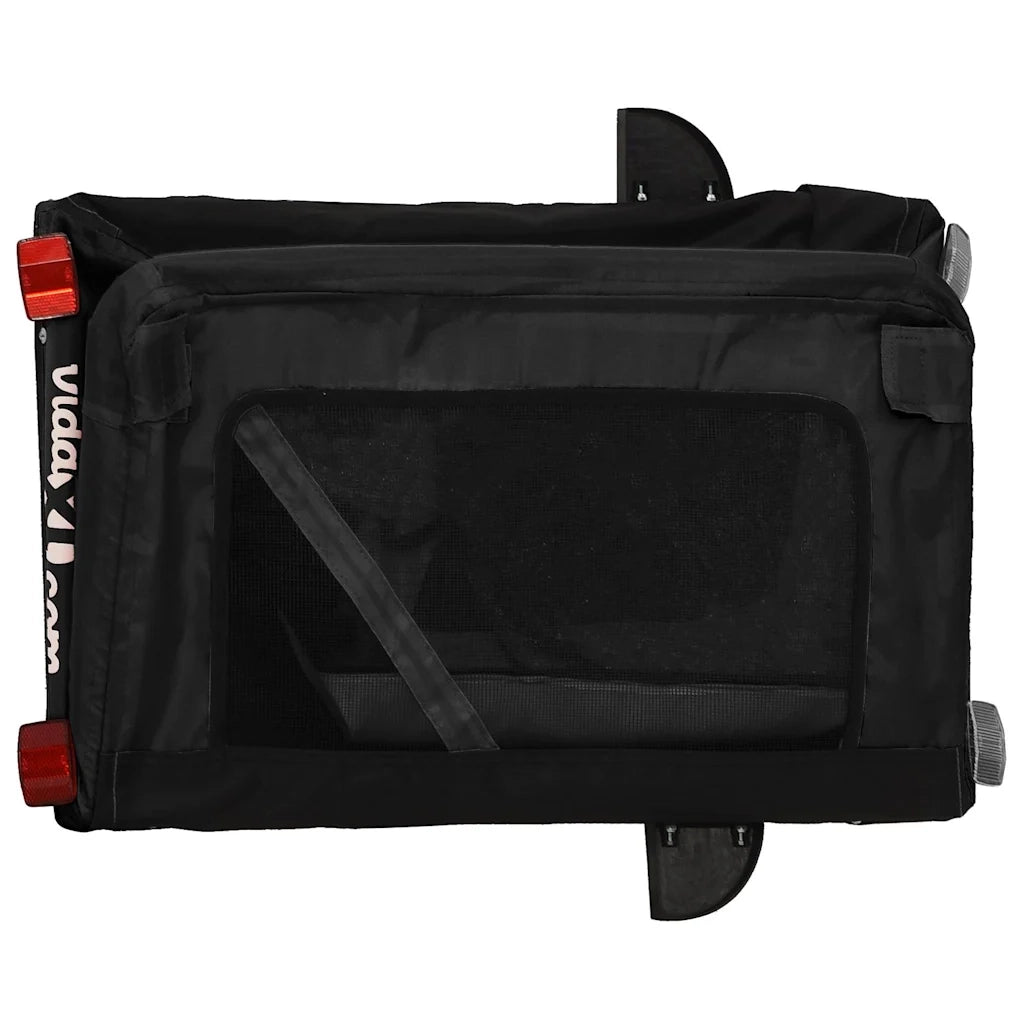 Rimorchio da Bici per Animali Nero Oxford e Ferro CFW7736087