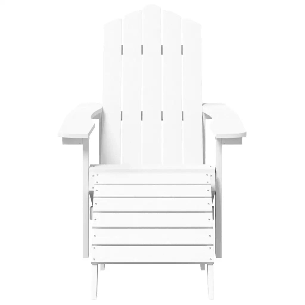 Sedie da Giardino Adirondack 2 pz con Poggiapiedi HDPE Bianco cod mxl 74454