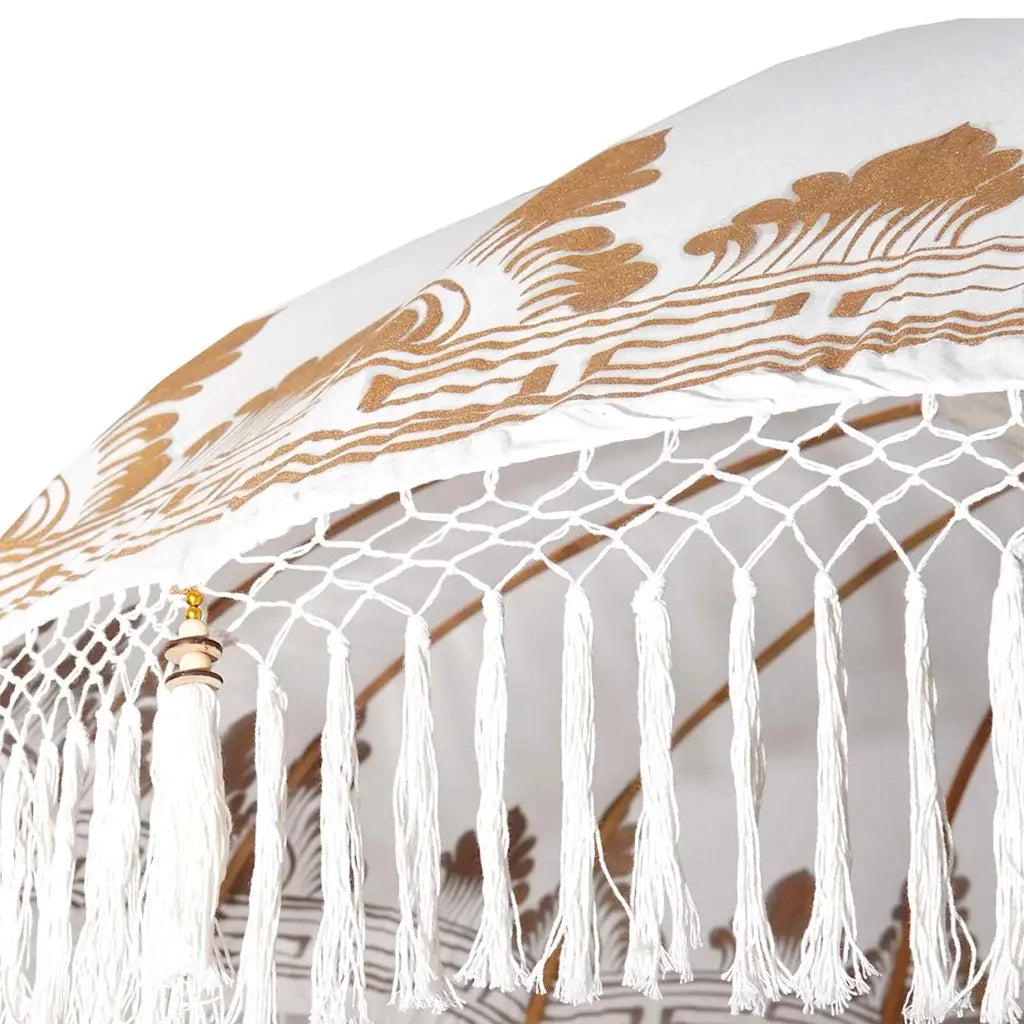 Ombrello balinese con base Crema 215 x 215 x 260 cm