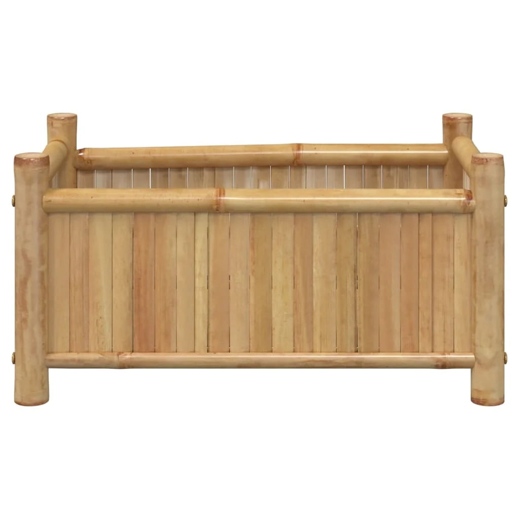 Vassoio per fioriera aiuola rialzata piante fiori terrazza giardino 50 x 30 x 25 cm bambù marrone 02_0037624