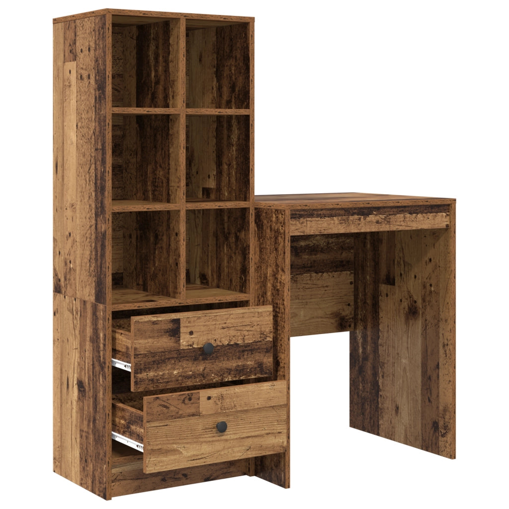 Scrivania con Storage Legno Vecchio Legno Ingegnerizzato