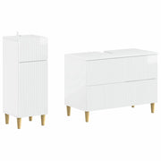 Set di Armadi da Bagno da 2 Pezzi ARNHEM Bianco Lucido 3417688