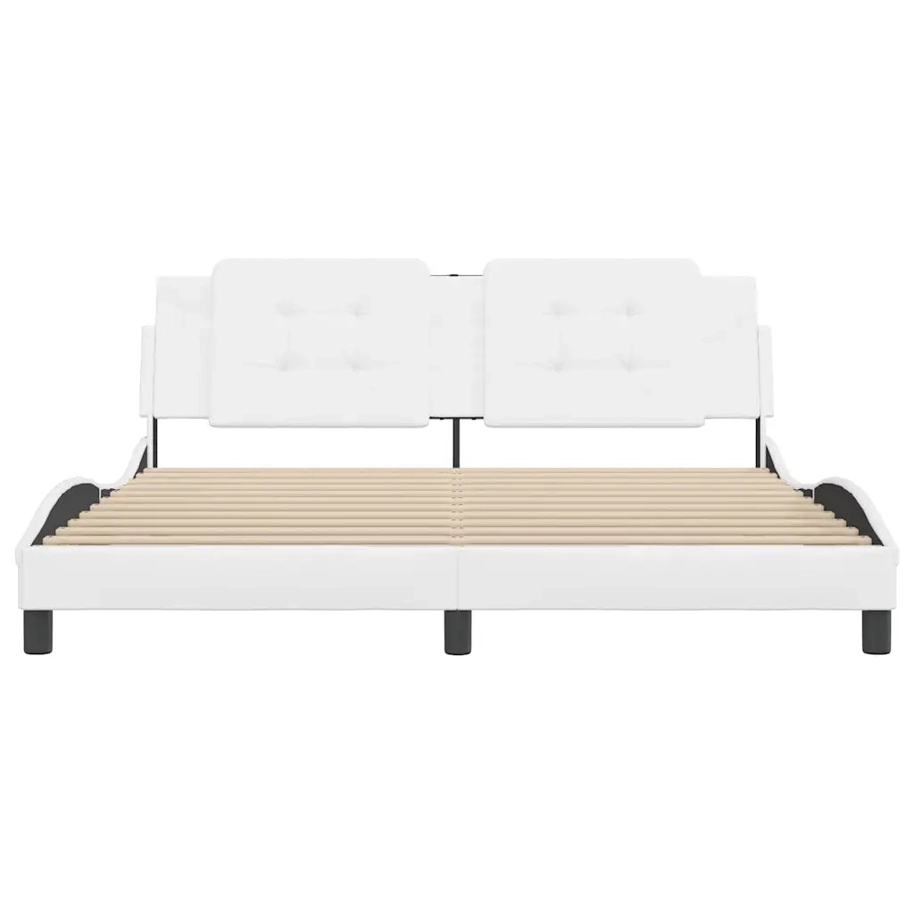 Giroletto senza Materasso Zadar Bianco 180x200 cm in Similpelle 3208199