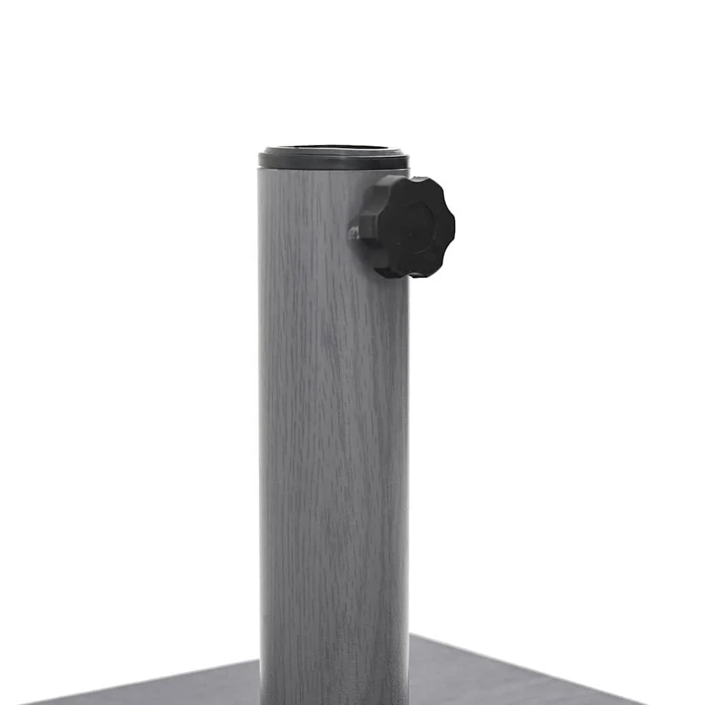 Base quadrata moderna per ombrellone da giardino e patio 45 x 45 x 31,5 cm robusta e stabile realizzata in acciaio grigio scuro 02_0058929