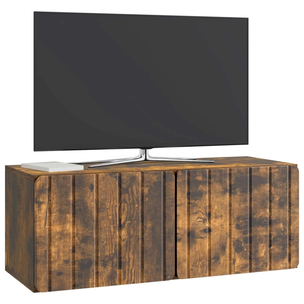 Mobile Porta TV da Muro Rovere Fumo 78,5 x 31 x 30 cm