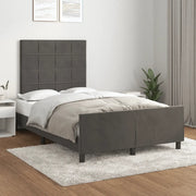 Giroletto senza Materasso Grigio Scuro 120x190 cm Velluto 3270579