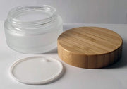 Vaso di vetro premium 100 ml - finitura di alta qualità - copertura in bambù - valore ecologico