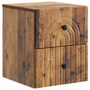 Mobiletto da notte a muro Legno antico 33 x 34,5 x 40 cm 898141