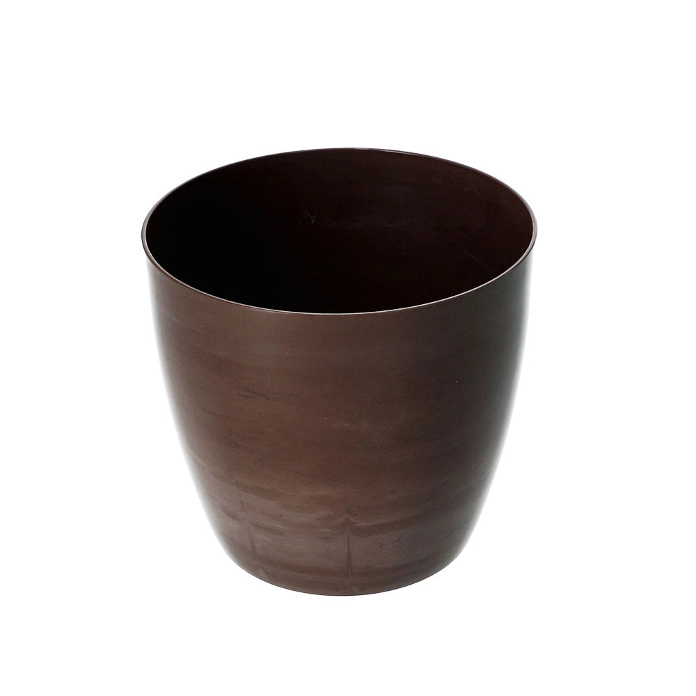 Coprivaso KADAX, rotondo, 12 cm, per soggiorno, effetto marmo marrone.