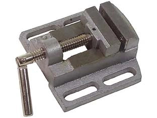 MORSA PER TRAPANO A COLONNA IN ALLUMINIO ganasce mm.65, apertura mm.55, base mm.130x130