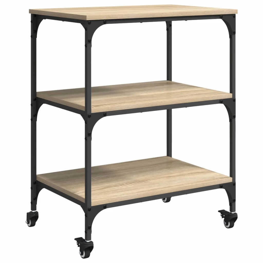 Carrello da Cucina Rovere Sonoma 60 x 41 x 76 cm