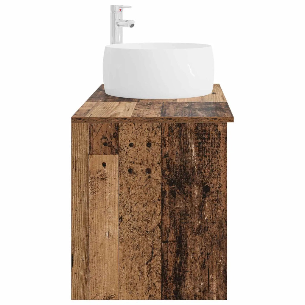 Set di mobili per il bagno 2 pz Legno antico 3403926