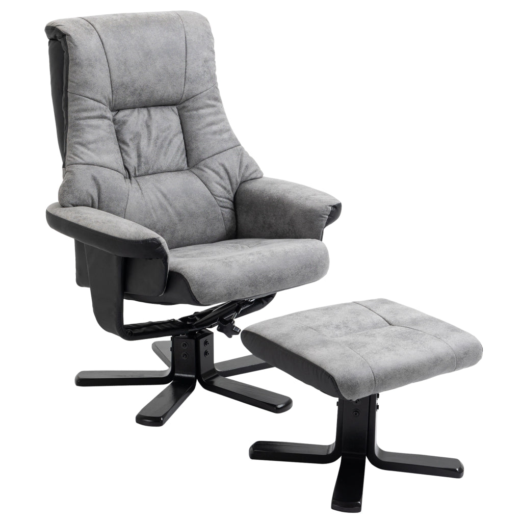 POLTRONA girevole reclinabile 78x82,5x109 cm grigio