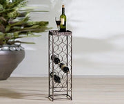 Support per bottiglie da vino in stile antico oro - 78 cm per 12 bottiglie