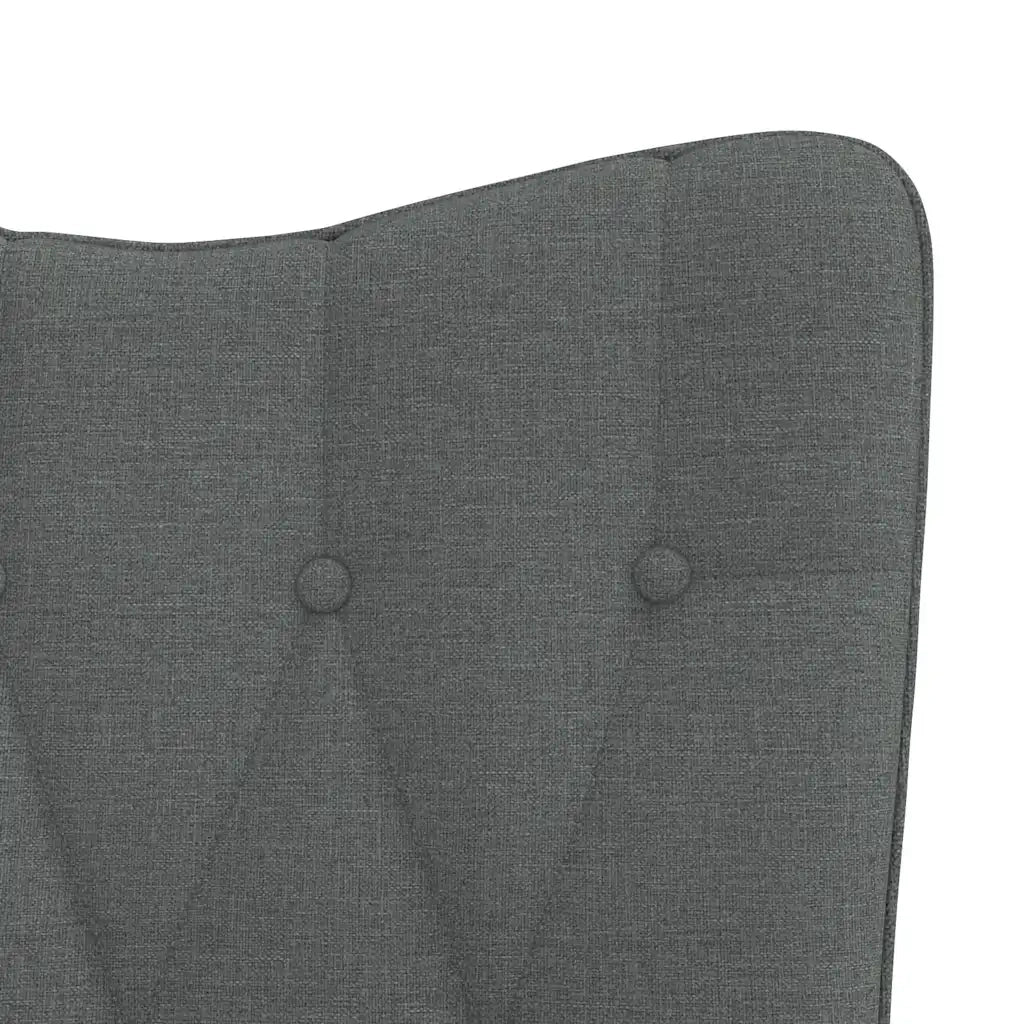 Poltrona a Dondolo con Poggiapiedi Grigio Scuro in Tessuto cod mxl 51869
