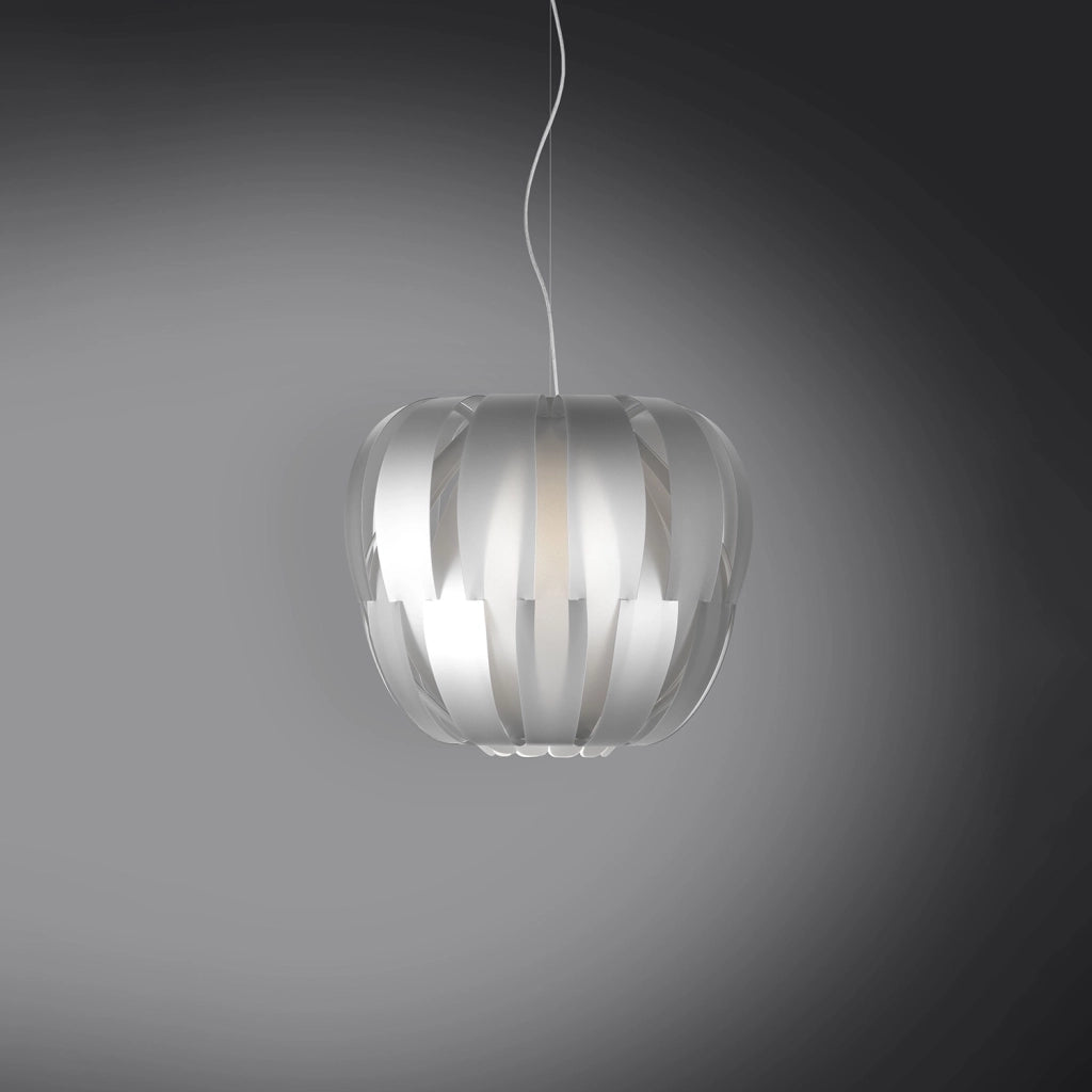 Sospensione Da Esterno Moderna Queen Polilux ® Argento 1 Luce E27 D40Cm