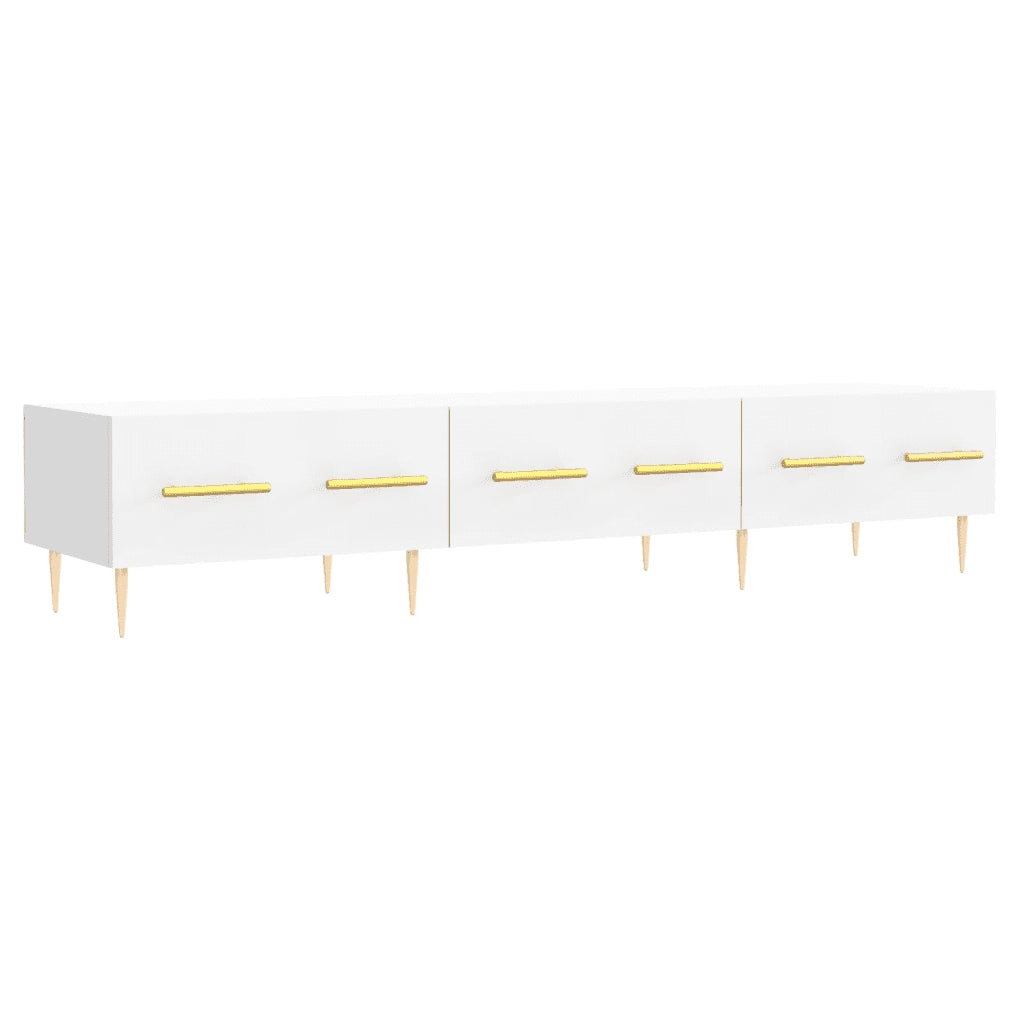 Mobile Porta TV Bianco 150x36x30 cm in Legno Multistrato 829140