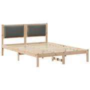 Letto matrimoniale | Letto per adulti | Struttura del letto Grigio scuro 140 x 190 cm Pino massello