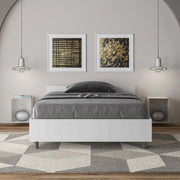 Letto una piazza e mezza contenitore 120x200 bianco frassino Nuamo