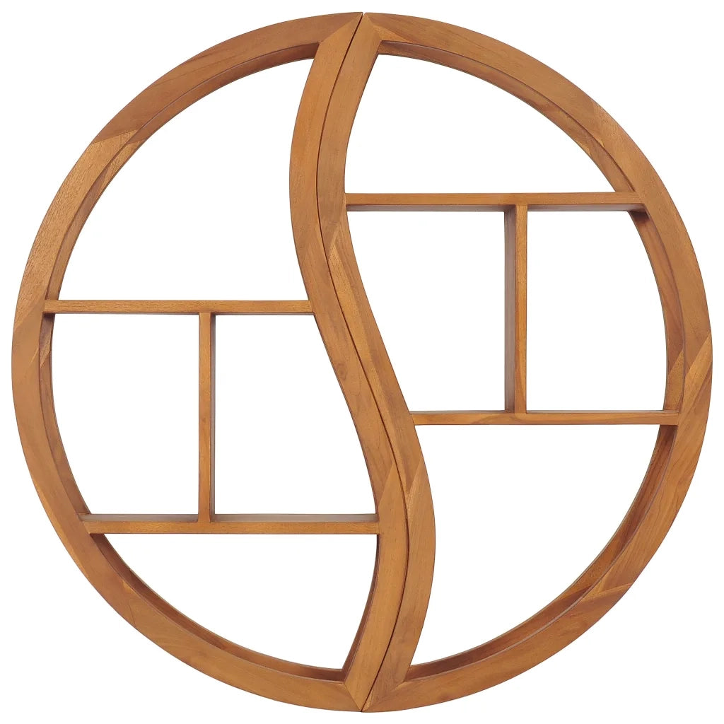 Mensola Yin Yang 100x20x100 cm in Legno Massello di Teak 320772