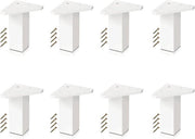 Set di 8 supporti per mobili - 100 mm di altezza - Profilo quadrato