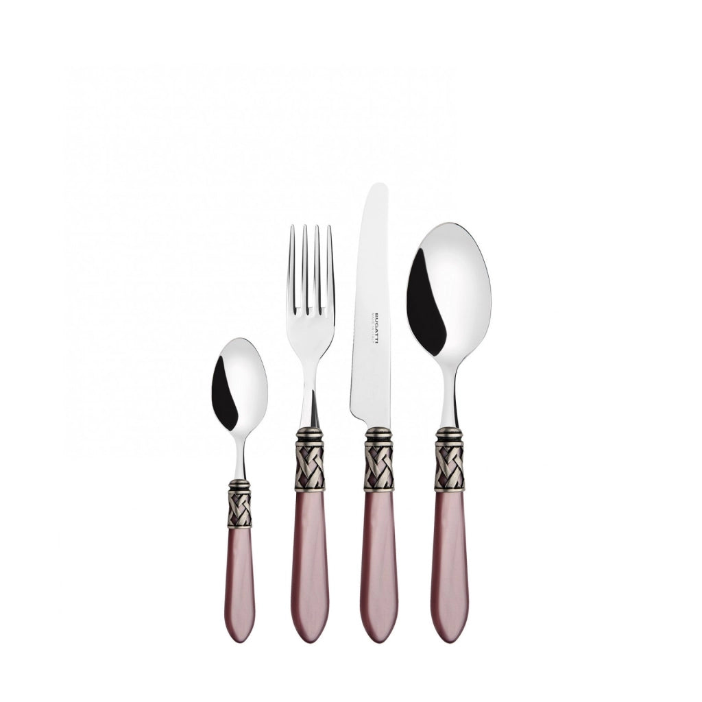ALADDIN Ghiera Argento Anticato, Posate Set 24 Pz, Scatola