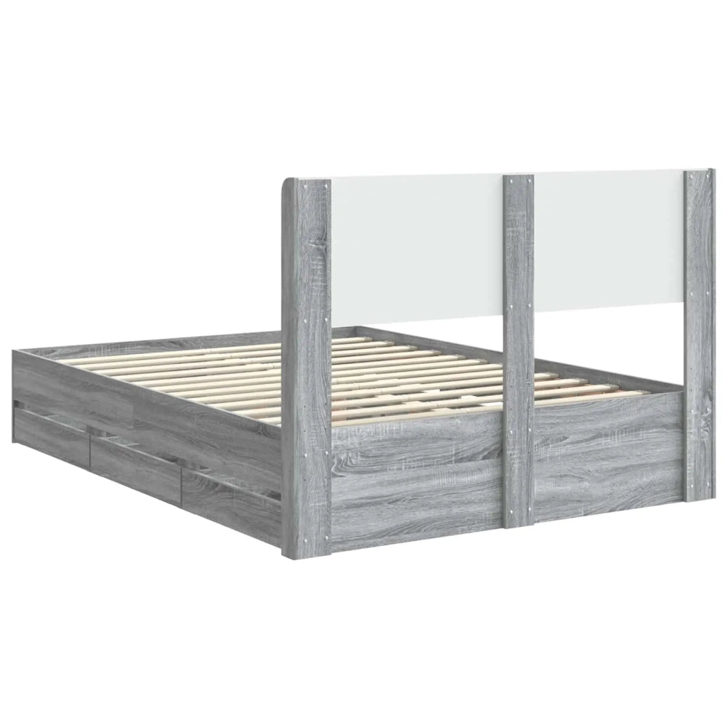 Struttura del letto con stoccaggio e testata Grigio Sonoma 3414328