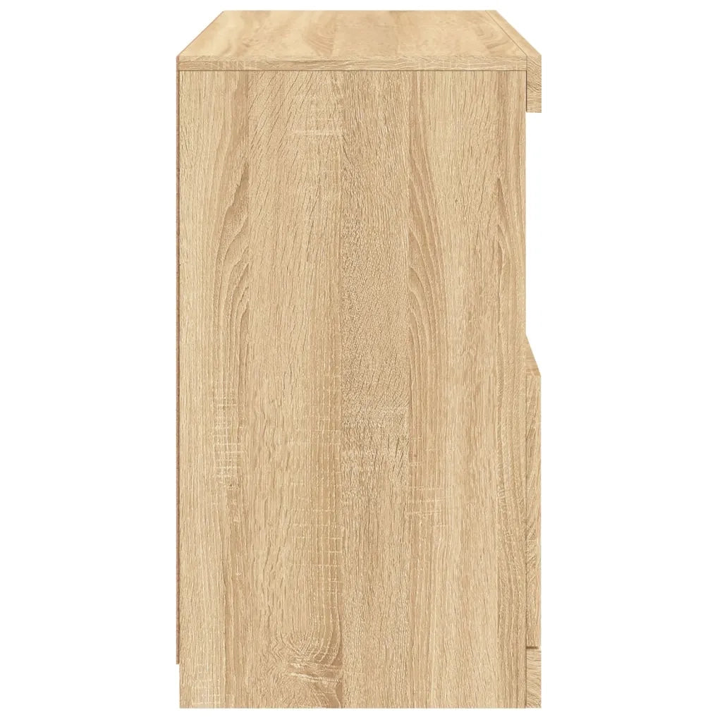 Credenza con Luci LED-Buffet-Armadio da cucina Rovere Sonoma 60x37x67 cm