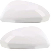 Copertura Specchiera Bianca - Adatta per Ford 3 (2010-2013) - Lato dei Passeggeri - Senza Fari - Ricopribile - Adattamento Perfetto - Cappello Specchiera
