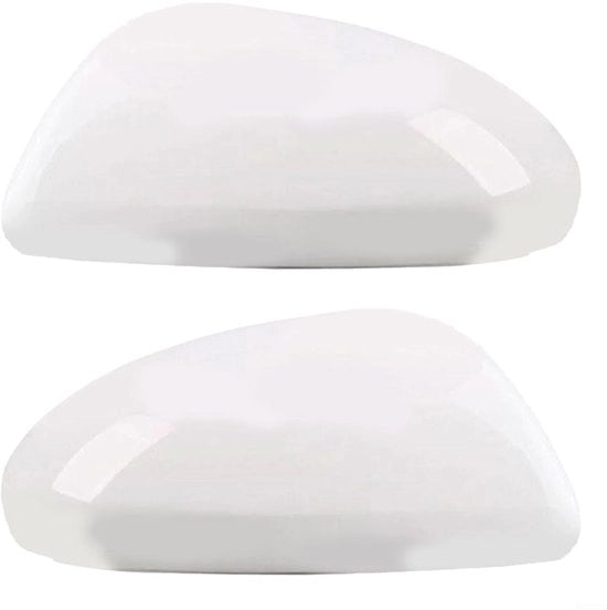 Copertura Specchiera Bianca - Adatta per Ford 3 (2010-2013) - Lato dei Passeggeri - Senza Fari - Ricopribile - Adattamento Perfetto - Cappello Specchiera