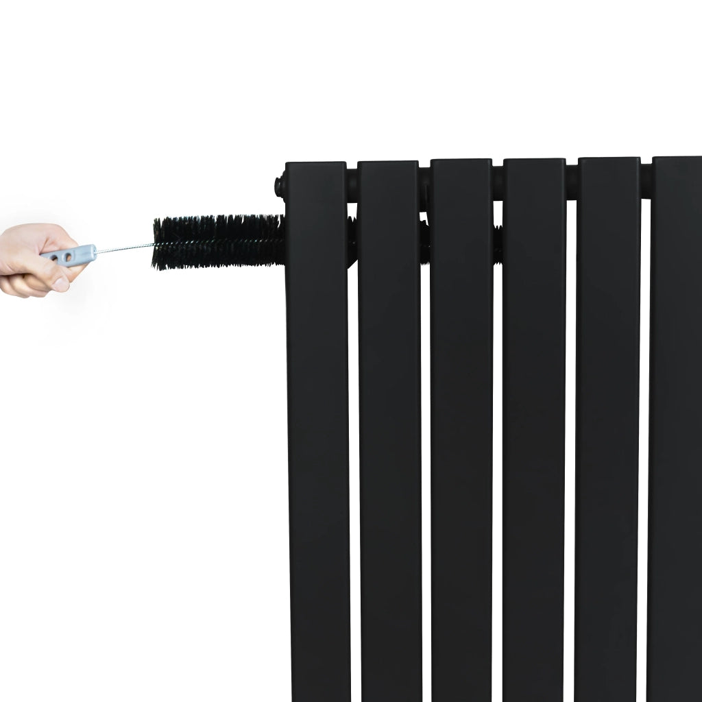 Radiatore Verticale 1600 x 280 mm con Valvole TRV Nero