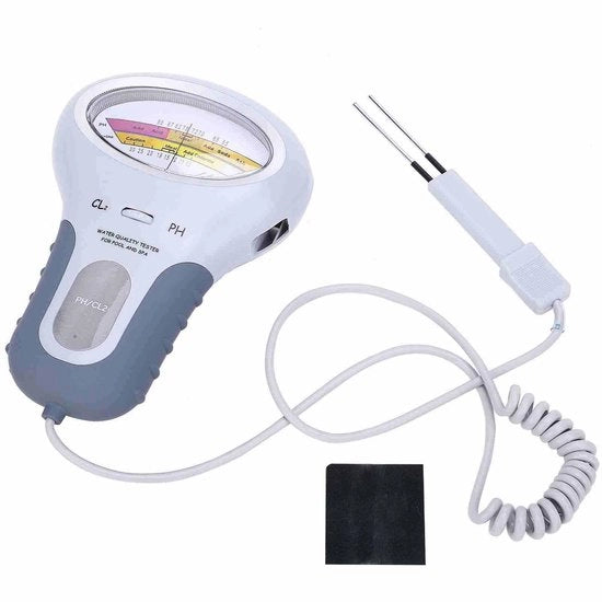 Testatore di Cloro e pH - Tester di Qualità dell'Acqua - Ideale per Piscine e Bagni Termali - Formato Portatile - Facile da Utilizzare - Affidabile