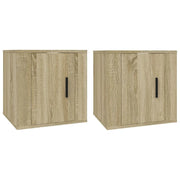 Mobili Porta TV a Parete 2 pz | Armadietto TV | Mobile Porta TV Rovere Sonoma 40x34,5x40 cm