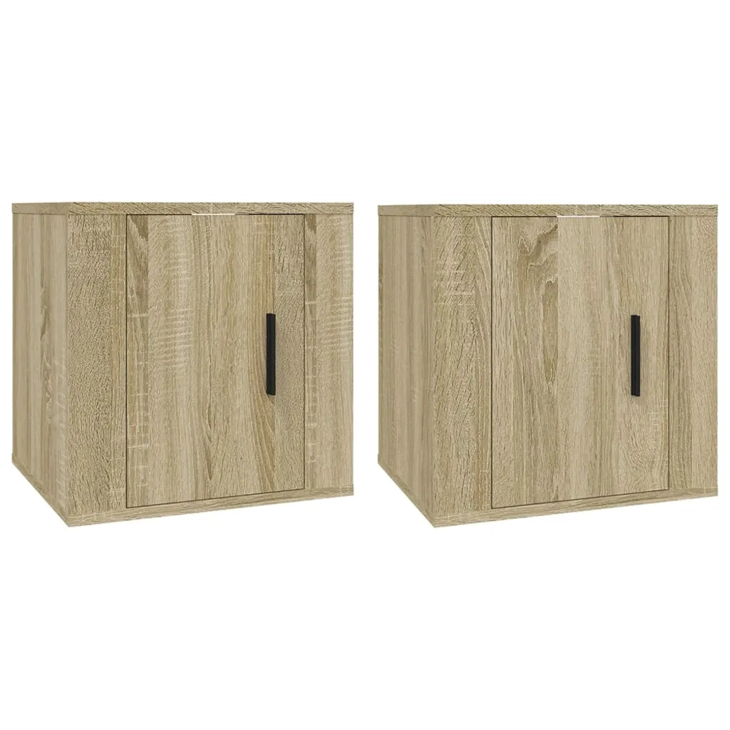 Mobili Porta TV a Parete 2 pz | Armadietto TV | Mobile Porta TV Rovere Sonoma 40x34,5x40 cm