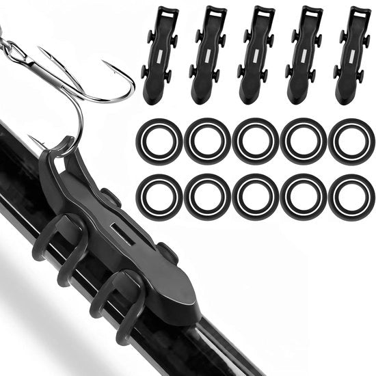 Supporto per Vishaak 5 Pezzi - Supporto per Vishaak con Attacco Magnetico - Materiale in Plastica - Supporto per Aashouk - Anelli in Gomma - Nero - Installazione Facile - Supporto per Attacco