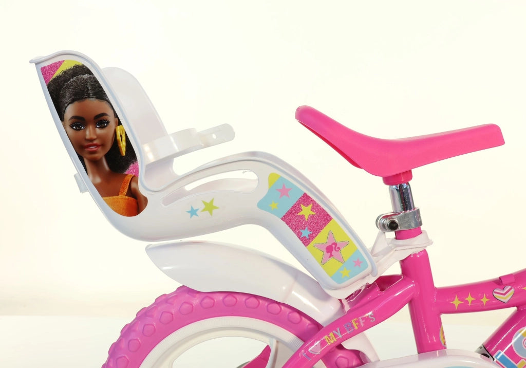 Bicicletta per bambini BARBIE 12 Pollici, adatta a bambini tra i 3 e i 5 anni, per altezza tra 85 e 105 cm, con cestino