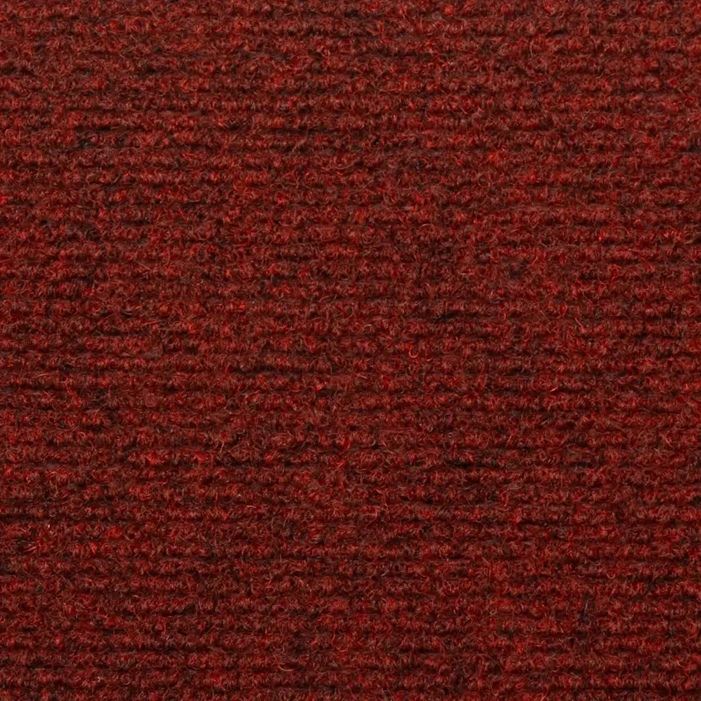 Tappetini per scale autoadesivi 5 pz 65x21x4 cm Bordeaux Rosso Bordo rettangolare 149730