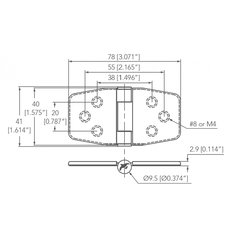 CERNIERA INOX 316 C/COPERTURA FRIZ.
