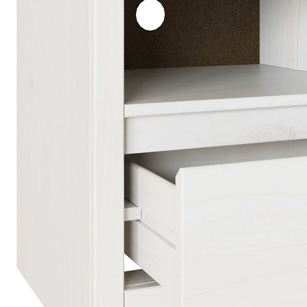 Mobile TV Drammen Bianco 99 x 43 x 55 cm Legno massello di pino 42003043