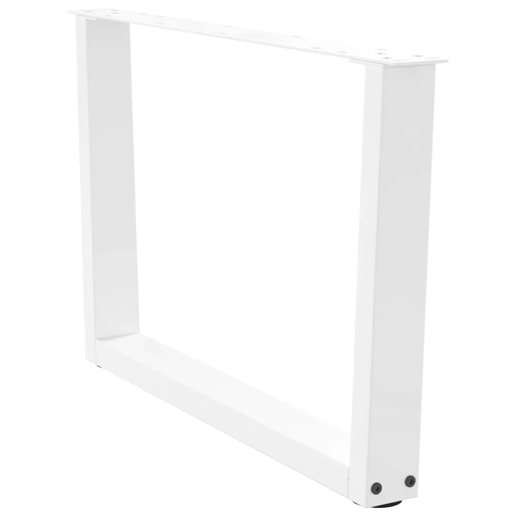 Gambe per Tavolino da Caffè a Forma di V 2 pz Bianche 70x(42-43,3) cm Acciaio 4012637