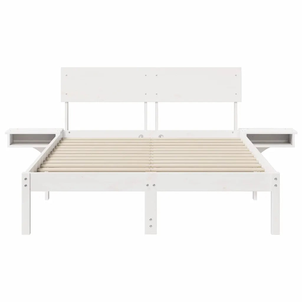 Struttura del letto Bianco 120 x 190 cm Pino massello