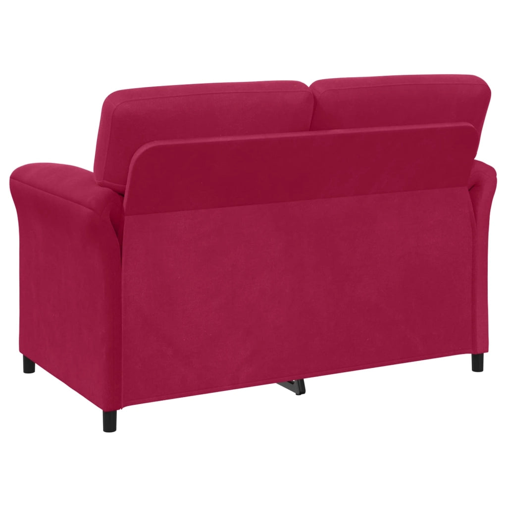 Set di divani 2 pz Rosso Vino Velluto 3424890