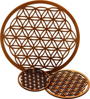 Set di fiori di legno di alta qualità in 3 pezzi (7cm, 10cm, 17cm)