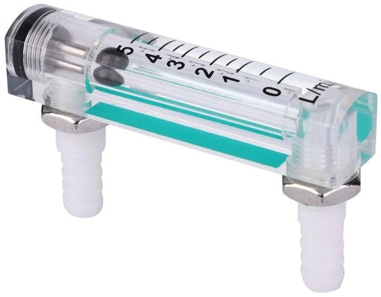 Misuratore di flusso di gas 1~5 LPM - Ossigeno/Anidride carbonica - Misuratore di flusso di gas - Alta precisione del sensore - Pannello di vetro acrilico trasparente - Facile da leggere - Misuratore di flusso di gas