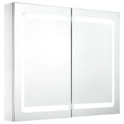 Armadietto Bagno con Specchio e LED-Mobiletto a specchio 80x12,2x68 cm 982361