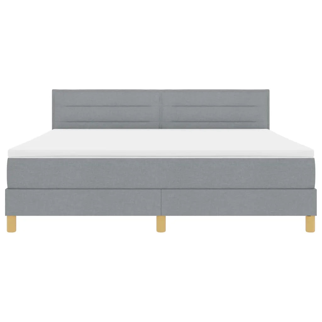 Letto a Sorgente LED Grigio chiaro 180 x 200 cm Tessuto 3342380