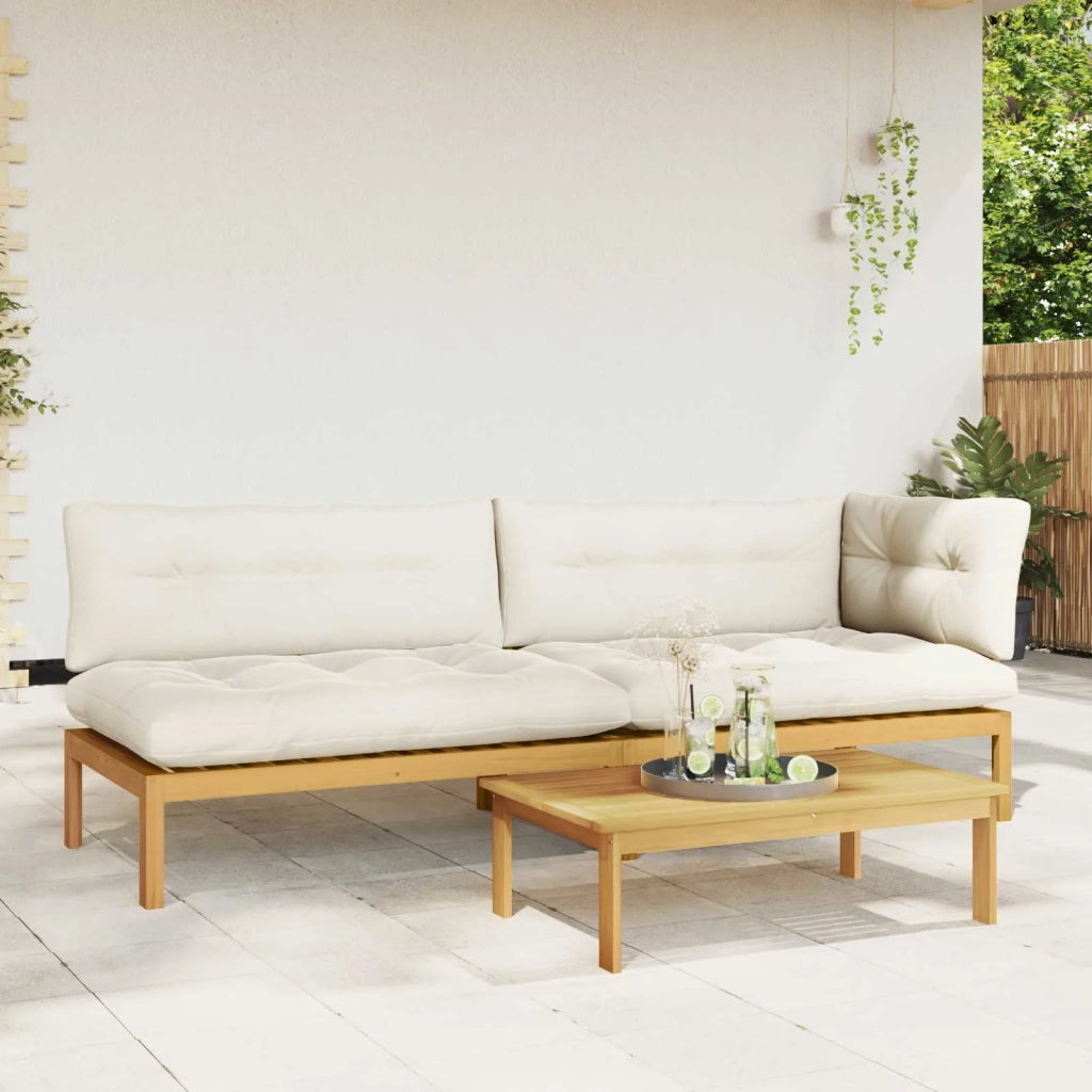 3 Pezzo Unità di divano pallet da giardino 3418253
