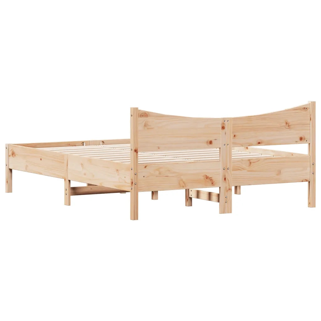 Letto senza Materasso 140x200 cm in Legno Massello di Pino 844725