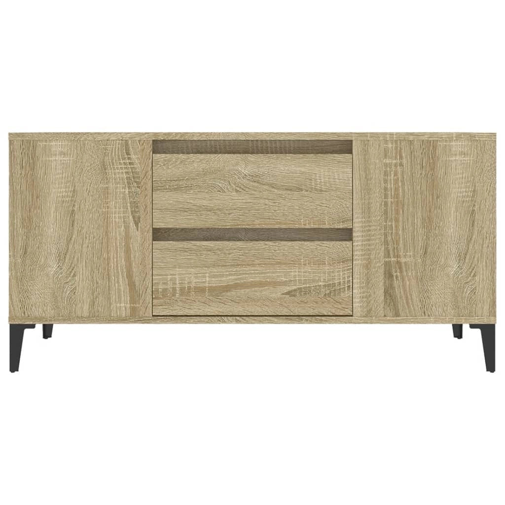 Mobile TV multimediale mensola TV credenza TV sala da pranzo soggiorno camera da letto rovere Sonoma 102 x 44,5 x 50 cm legno ingegnerizzato marrone 02_0027454